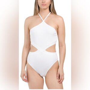 NWT - Zara Cut-out Bodysuit in White - Size M